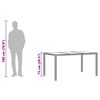 vidaXL Garden Table with Glass Top Brown 150x90x75 cm Poly Rattan