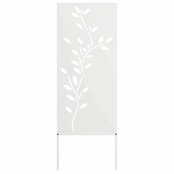 vidaXL Garden Privacy Screen White 50 x 140 cm Cold-rolled steel
