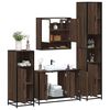 vidaXL 4 Piece Bathroom Furniture Set Brown Oak Engineered Wood
