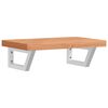 vidaXL Basin Shelf Wall Mounted Steel and Solid Wood Beech