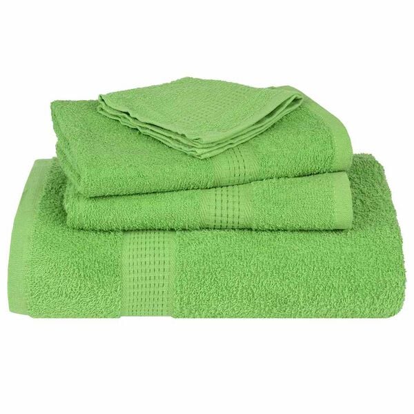 vidaXL Bath Towels "FROGN" 4 pcs Apple Green 100x150 cm 360 gsm