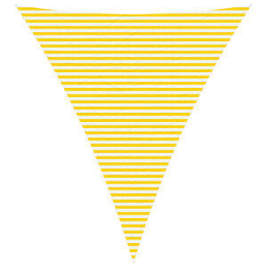 vidaXL Sun Shade Sail Yellow and White 5 x 6 x 6 m