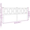 vidaXL Metal Replace Headboard Black 180 cm