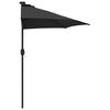 vidaXL Garden Parasol Black 294 x 150 x 224 cm Fabric