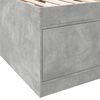 vidaXL Daybed with Drawers without Mattress Concrete Grey 90x190 cm Single