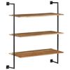 vidaXL Wall Shelf 94x35x113 cm Solid Acacia Wood