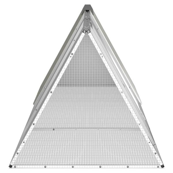 vidaXL Rabbit Cage Grey 302.5x80.5x71 cm Galvanised Steel