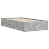 vidaXL Bed Frame with Drawers without Mattress Concrete Grey 90x200 cm