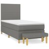 vidaXL Box Spring Bed with Mattress Dark Grey 100x200 cm Fabric