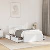 vidaXL Bed Frame with Headboard without Mattress White 100x200 cm