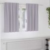 vidaXL Blackout Curtains with Rings 2 pcs Metal Grey 140 x 140 cm