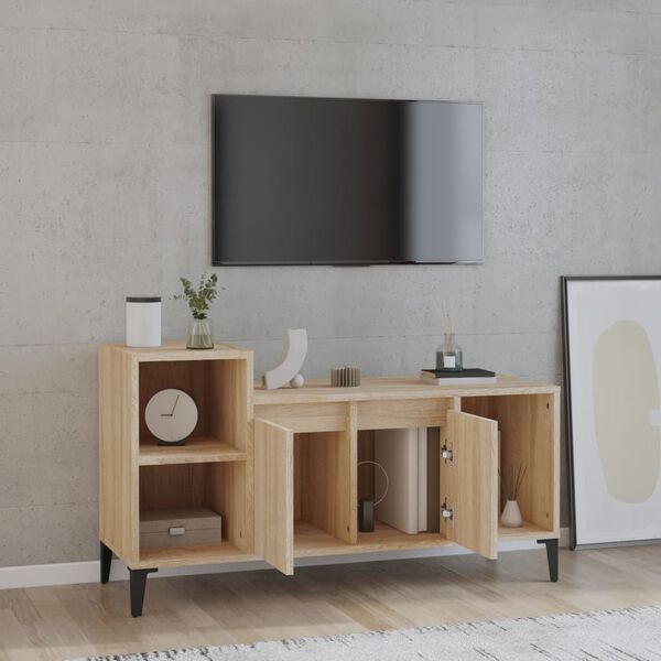 vidaXL TV Cabinet Sonoma Oak 100x35x55 cm Engineered Wood