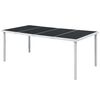 vidaXL Outdoor Dining Table | Black and grey