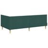 vidaXL Corner Bed Frame Dark Green 90 cm x 190 cm Velvet