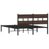vidaXL Bed Frame without Mattress with Headboard Brown Oak 140x200 cm