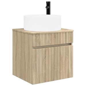 vidaXL Wall-mounted Sink Vanity Sonoma Oak 49 x 44.5 x 65.5 cm