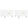 vidaXL Coffee Tables 2 pcs White 50x50x40 cm Engineered Wood