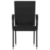 vidaXL Stackable Outdoor Chairs 4 pcs Poly Rattan Black