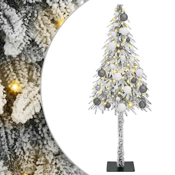 vidaXL Christmas Tree with 150 LEDs White 120 cm PE and Steel