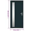 vidaXL Front Door Anthracite 98x208 cm PVC