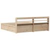 vidaXL Bed Frame with Headboard 200x200 cm Solid Wood Pine