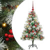 vidaXL Artificial Christmas Tree Green and white 120 cm