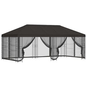 vidaXL 6 x 3 m Anthracite Polyester and Steel 190 gsm