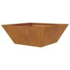 vidaXL Garden Planter Rusty 40 x 40 x 15 cm Weathering Steel