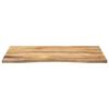 vidaXL Desk Top with Curve 110x80x2.5 cm Solid Wood Rough Mango