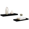 vidaXL Floating Wall Shelves 2 pcs High Gloss Black 60x23.5x3.8 cm MDF