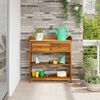 vidaXL Garden Cabinet Brown 93 x 41.5 x 98cm Solid Acacia Wood