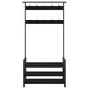 vidaXL Coat Rack with Shelf Black Oak 95 x 34 x 184 cm Engineered wood