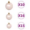 vidaXL Artificial Pre-lit Christmas Tree with Ball Set Pinecones 210 cm