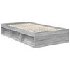 vidaXL Bed Frame Grey Sonoma 100 x 200 cm Solid Pine Wood