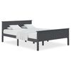 vidaXL Bed Frame without Mattress Grey Solid Wood Pine 140x200 cm