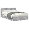 vidaXL Bed Frame with Storage Grey Sonoma 160 x 200 cm Engineered Wood