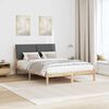 vidaXL Bed frame Brown and dark grey 140 x 200 cm Solid pine wood