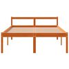 vidaXL Senior Bed without Mattress Wax Brown 120x190 cm Small Double Solid Wood Pine