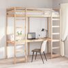 vidaXL Loft Bed Frame Natural 90 x 190 cm Solid Pine Wood