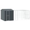 vidaXL Bird Cage Anthracite 635 x 304 x 247 cm Galvanised Steel
