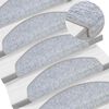 vidaXL Stair Mats 20 pcs 65x24x4 cm Light Grey Half Round Large