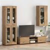 vidaXL Wall-mounted Cabinet with Storage Artisan oak 55 x 29 x 100 cm
