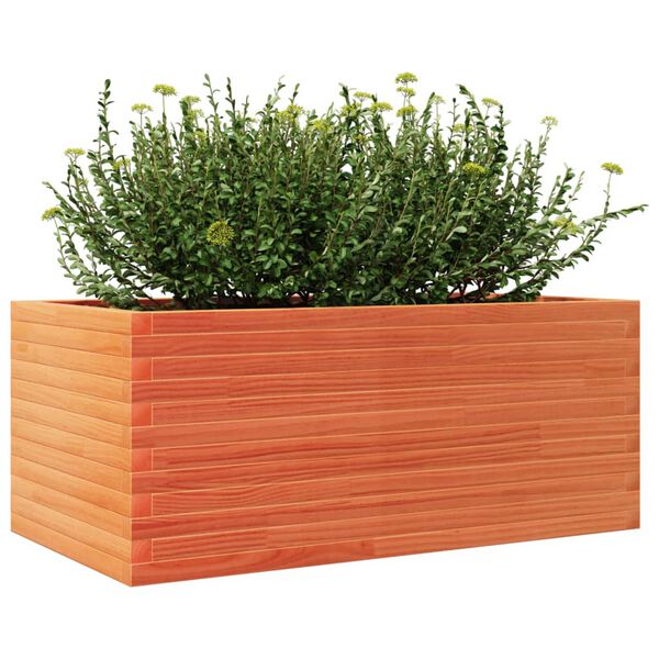 vidaXL Garden Planter Wax Brown 110x60x45.5 cm Solid Wood Pine