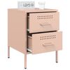 vidaXL Bedside Cabinets 2 pcs Pink 36x39x50.5 cm Steel