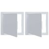 vidaXL Access Panels 2 pcs White 20 x 20 cm ABS Plastic