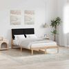 vidaXL Bed Frame with Headboard Brown 120 x 200 cm Solid Pine Wood