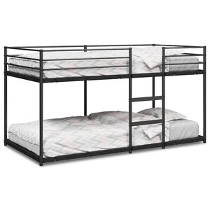 vidaXL Bunk Bed without Mattress Black 100x190 cm Steel