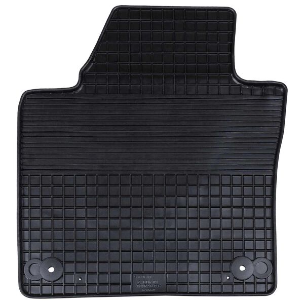 vidaXL Car Mat 4 pcs Black Rubber