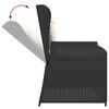 vidaXL Garden Bench Black Poly Rattan