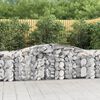 vidaXL Arched Gabion Baskets 9 pcs 400x50x80/100 cm Galvanised Iron
